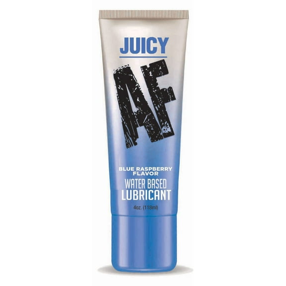 Little Genie Juicy AF Water Based Lubricant 4oz - Blue Raspberry