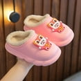 thumbnail image 6 of GJSYRH Girls Plush Slipper Cozy Winter Slippers For Girls Indoor Outdoor Lined Cartoon Soft Sole Toddler Kids Footwear Pink 7-8 Years, 6 of 9