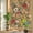 Orange, variant on Spring Floral Window Privacy Film, Colorful Wildflowers Botanical Leaves Light Green Stained Glass Rainbow Film Decorative Window Clings, Static Cling Sun Blocking Stickers 17.7" x 39.3"
