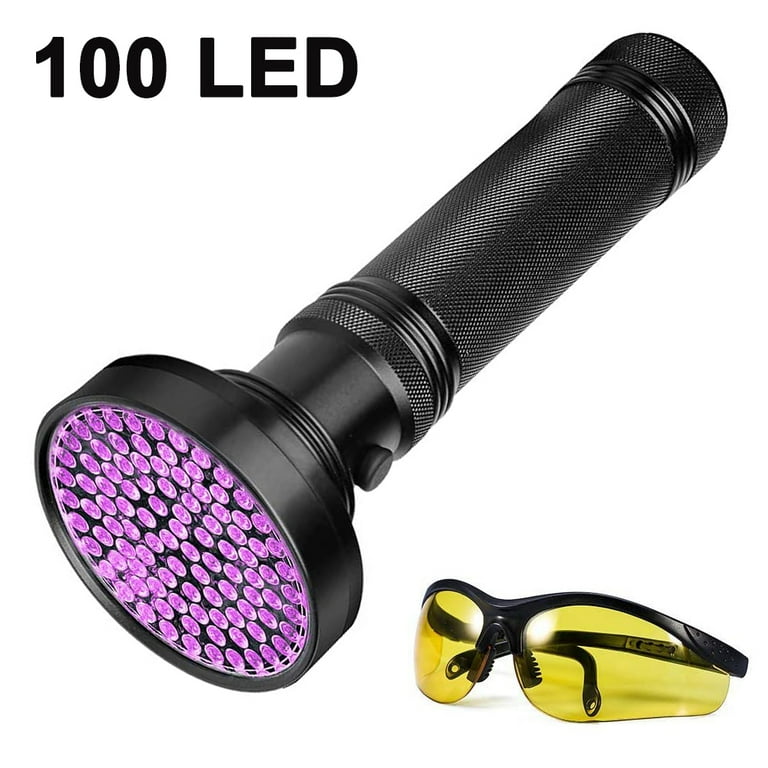UV Black Light Flashlight Best UV Light and Blacklight For Home Hotel Inspection Pet Urine Stains Ultra Intensity LEDs Spot Counterfeit