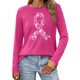 thumbnail image 1 of MHFRRA Camiseta Básica de Cuello Redondo y Manga Larga, Blusa Informal Holgada para Otoño, Cómoda, Elegante, Versátil y para Uso Diario. Rosa, 1 of 3