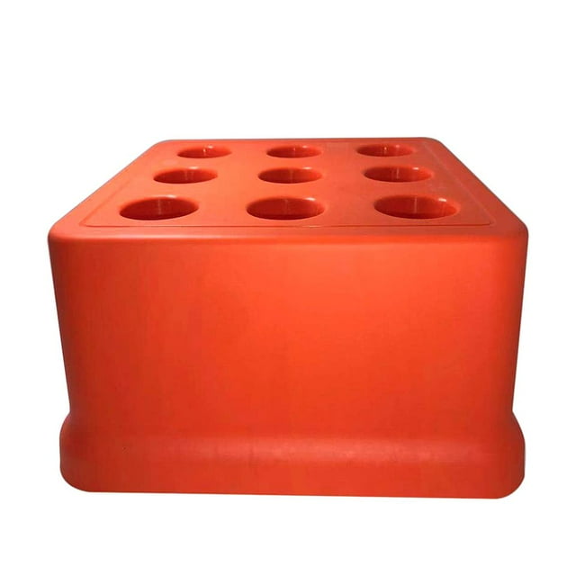 Caja de almacenamiento de portaherramientas BT30 Caja de plástico PP para piezas CNC, puede almacenar portaherramientas / fresa / broca, etc 9 hoyos