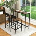 thumbnail image 2 of Resenkos 3 Piece Dining Set Dining Table Set with 2 Chairs Breakfast Table for Kitchen, Modern Kitchen Table and Chairs for 2, Industrial, Living Room, Party, Room, Brown, 2 of 8