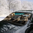 thumbnail image 2 of FOR U DESIGNS Sloth Pattern All Weather Car Windshield Cover for Ice and Snow, Auto Windshield Frost Cover Front Window Automotive Covers Universal Fit for Truck SUV Sedan, 2 of 6