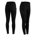 thumbnail image 4 of Twczz Girls Yoga Leggings with Pockets- High Waist Stretch Tummy Control Full Length Athletic Workout Pants Black Size 8 Years, 4 of 9