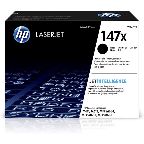 Cartucho tóner. HP. Negro. Modelo 147X. Núm Parte: W1470X HP W1470X