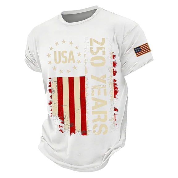 4th of July Shirt Men American Flag T Shirts for Men Patriotic Graphic Tees Independence Day Casual Short Sleeve Tee Tops