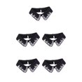 thumbnail image 2 of Langgg Collar Exquisite Removable Women Tie Rhinestones Sewing Convenient Detachable Collar Lapel Blouse Top Clothes Accessory Black 5Set, 2 of 6