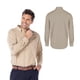 thumbnail image 2 of Camisa de Gabardina Manga Larga Yazbek Color beige Talla grande 50% Algodón 50% poliéster, 2 of 3