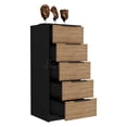 thumbnail image 3 of JERFIT 5-Drawer Chest Dresser with Metal Handles, Multicolor Wood Finish, Compact Storage Cabinet for Bedroom, Living Room, 3 of 5