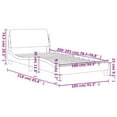 thumbnail image 4 of vidaXL Bed Frame with Headboard Dark Grey 100x203 cm Velvet, 4 of 5