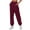 BN40_Wine, variant on Resicozy Petite Sweatpants for Women Trendy Elastic Waist Bottom Lounge Pant Lightweight Baggy Joggers with Pockets Brown 2XL