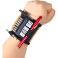 thumbnail image 1 of FrostHike Magnetic Wristband. Wristband Tools Belt. 15 PCS Strong Magnets & 4 Pen Slots for Holding Screws. Nails. Drill Bits. Tool Bracelet Gadgets for Men. Tool Gifts for DIY Handyman. Carpenter, 1 of 5