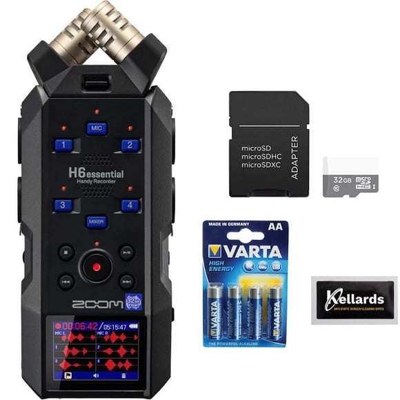 Grabador portátil Zoom H6 Essential de 32 GB con 32 bits flotantes
