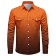 thumbnail image 5 of Thousandth Men's Classic Western Shirt Casual Gradient Long Sleeve Shirts Fashion Durable Button Down Tops Men's Daily Style, 5 of 10