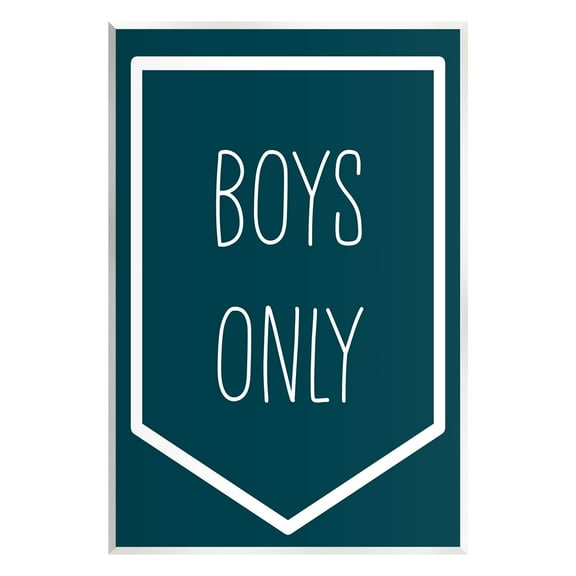 Stupell Industries Minimal Boys Only Typography Painting Unframed Art Print Wall Art, 10 x 15