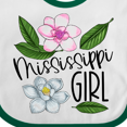 thumbnail image 4 of Inktastic Mississippi Girl Magnolia Flowers and Leaves Girls Baby Bib, 4 of 4