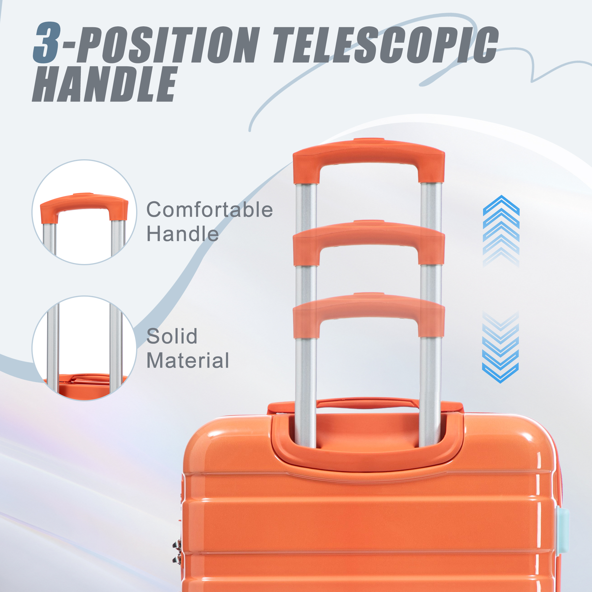 Luggage Set 3 Piece,PC Lightweight Hardside Suitcases with TSA Lock,Carry on luggage with Wheels