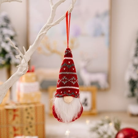 

Yannee Christmas Decor Faceless Doll Gnome Santa Small Pendant