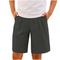 thumbnail image 2 of Maqroz Athletic Shorts for Boys Elastic Waist Mid Thigh Short Pants Casual Loose Fashion Solid Color Bottoms for Summer Occasions and Activities, Size 11-12 Years, 2 of 7