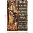 thumbnail image 2 of Hunting Decor Boys Deer Hunting I Choose to Live by Choices Metal Tin Sign Artwork Poster Outdoor Sign Vintage Decor Plaque Poster Cave Garage Pub 8x12inch, 2 of 5