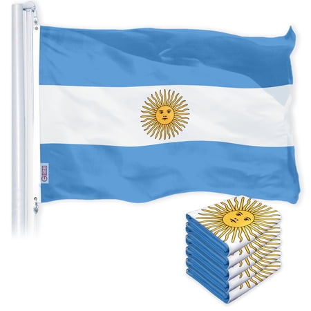 Argentina Argentinian Flag 3x5FT 5-Pack 150D Printed Polyester By G128