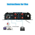 thumbnail image 3 of BT-998 Hifi Audio Home Digital Amplifiers Car Audio Bass Power Bluetooth Amplifier FM USB SD Radio For Subwoofer Speakers DC12V ,Bluetooth 5.0, 3 of 6