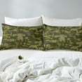 thumbnail image 4 of Erosebridal Retro Camouflage Bed Sheets Set Twin Size, Army Green Bed Sheets Twin, Military Camo Decor 3-Piece, 4 of 7