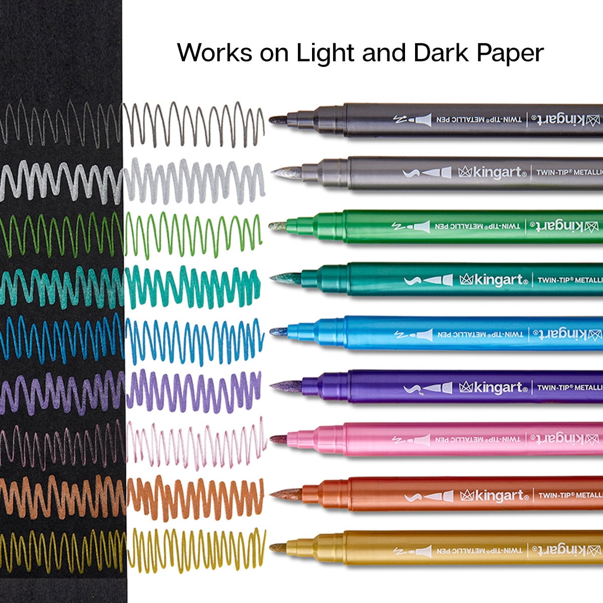 Twin-Tip Metallic Pens 24 Colors
