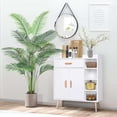 thumbnail image 3 of 6ft artificial palm tree con real bark design y 9 adjustable branches: fake tropical paradise palm tree potted para indoor home y oficina moderno decor, 3 of 5