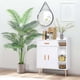 thumbnail image 3 of 6ft artificial palm tree con real bark design y 9 adjustable branches: fake tropical paradise palm tree potted para indoor home y oficina moderno decor, 3 of 5
