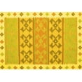 thumbnail image 1 of Ahgly Company Indoor Rectangle Abstract Yellow Contemporary Area Rugs, 3' x 5', 1 of 4