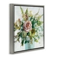 thumbnail image 4 of Stupell Industries Sage & Peach Flowers Botanical & Floral Painting Gray Floater Framed Art Print Wall Art, 25 x 25, 4 of 10