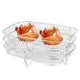 thumbnail image 4 of Yucurem Air Fryer Rack Dehydrator Stand 3 Layers Mesh Grill Basket Air Fryer Accessories Kitchen Essentials (A), 4 of 10