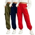 thumbnail image 2 of ersvoioy 3 Pack Boys Sweatpants Elastic Waist with Side Pockets Jogger Style Casual Trousers Back to School Pants Size 4-14 Years, 2 of 6