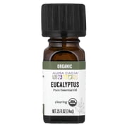 Pure Essential Oil, Organic Eucalyptus, 0.25 fl oz (7.4 ml)