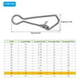 thumbnail image 2 of Unique Bargains 57Lbs Stainless Steel Fishing Snaps Swivels Clips Quick Change White 50 Pack, 2 of 6