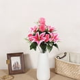 thumbnail image 3 of BinKFF Fake Lillies Artificial Flowers Real Touch PU Faux Flowers Lily Stems for Wedding Spring Bouquet Floral Arrangement Home Office Party Decorations for Mother's Day, 3 of 8