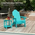 thumbnail image 3 of Dycanpo Folding Adirondack Chair Set of 6,Fire Pit Patio Garden Chair with Cup Holder, Aruba Blue, 3 of 10