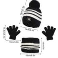 thumbnail image 3 of Xunlbb Scarf Set Winter Warm Hat Scarf Gloves Kids Winter Beanie Hat Warm Knit Thick Ski Cap With PomPom And Scarf Gloves Set For Girls Boys Christmas Gift on Clearance, 3 of 9
