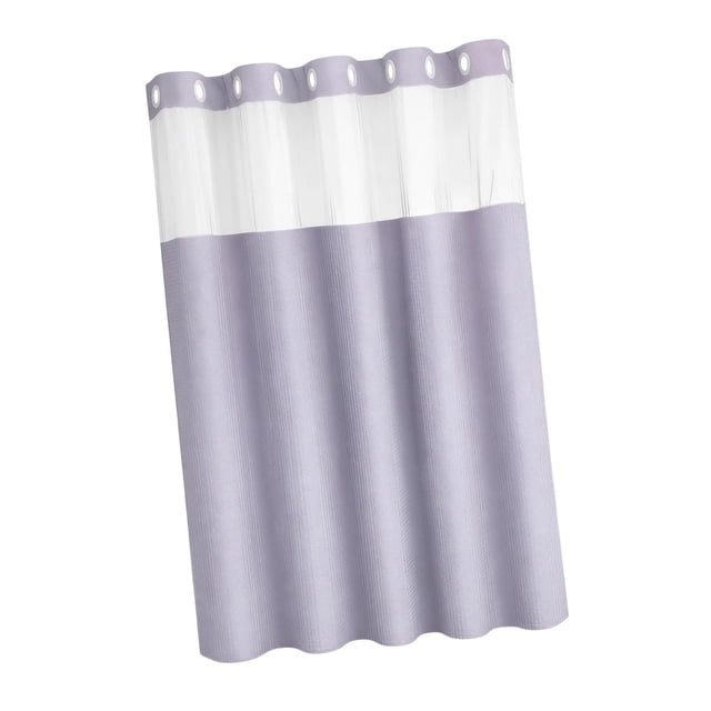 Cortina de ducha resistente y multifuncional, accesorio de baño para hotel, poliéster. Púrpura