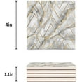 thumbnail image 3 of RYLABLUE Marble Set of 6 Coaster for Drinks, Absorbent Ceramic Stone Coasters Cup Mat with Cork Base for Home Kitchen Room Coffee Table Bar Decor, 3 of 4