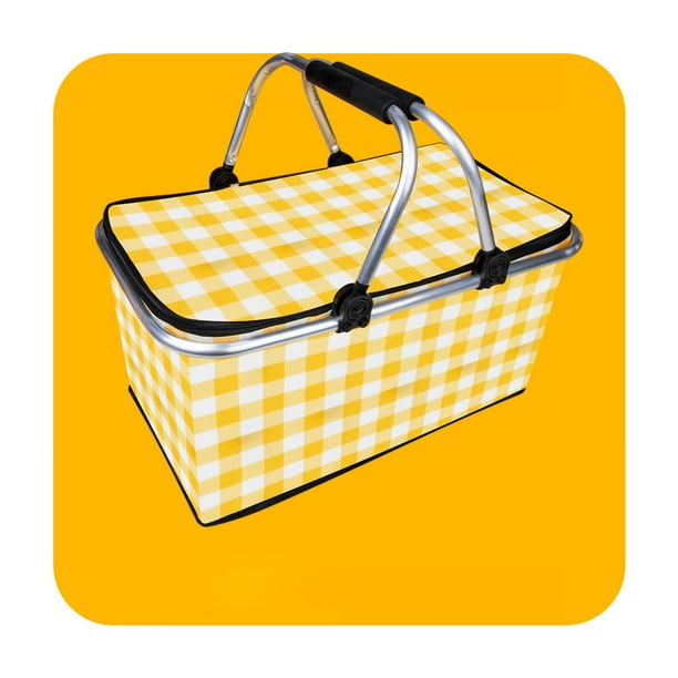 Insulated folding hotsell picnic basket
