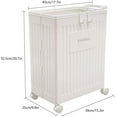thumbnail image 7 of CNCEST Removable Storage Box, Storage Organizer, Collapsible Storage Box with Wheels for Compact Storage, 39x25x52.5cm (White), 7 of 7