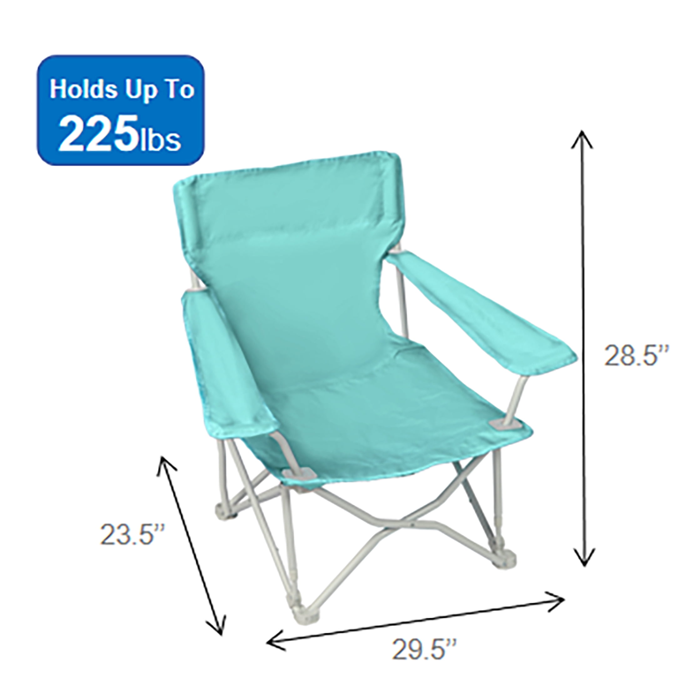 Mainstays Beach Bag Folding Chair With Storage Bag, Teal