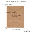 thumbnail image 4 of Paper Card Snowflake Happy Adjustable Alloy Necklace Pendant Clavicle Chain, 4 of 9