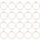 thumbnail image 1 of 10 pares de aros dorados de acero inoxidable para pendientes, aros dorados, alambres para pendientes de cristal, joyería, fabricación de pendientes, 20 x 0,6 mm, 1 of 6