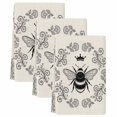 thumbnail image 2 of Vintage Bees Crowns Kitchen Towels Set of 3, Rustic Leaves Rings Burlap Absorbent Dish Towels for Kitchen, Microfiber Hand Towel, Quick Drying Tea Towel for Cleaning Decorative Dishcloths, 2 of 7