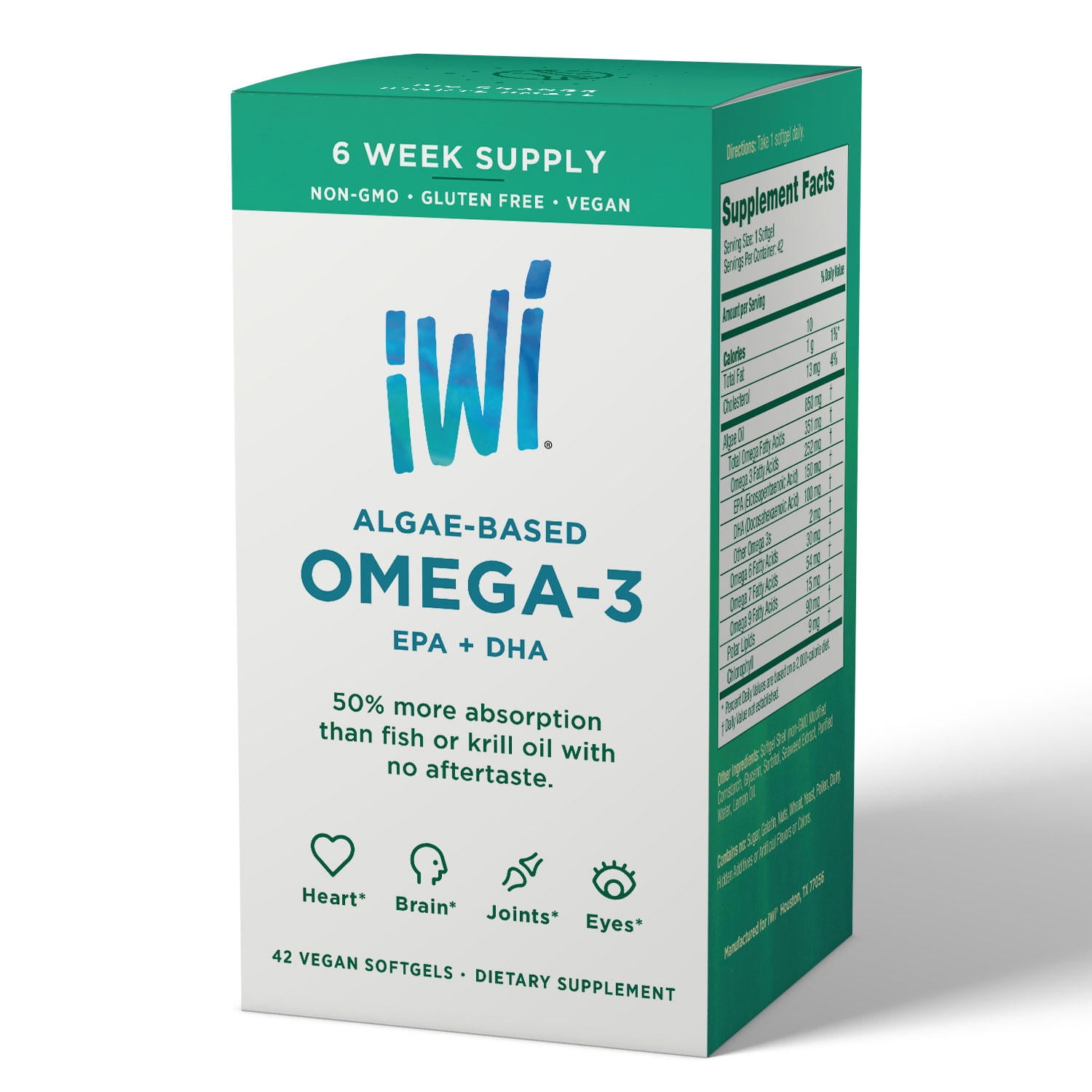 iWi Omega3 Algae Oil, EPA and DHA (42 ct)
