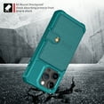 thumbnail image 5 of Compatible with iPhone 16 Pro Case Wallet with Credit Card Holder, Back Flip Premium PU Leather Magnetic Clasp Kickstand Heavy Duty Protective Cover for iPhone 16 Pro,Green, 5 of 7